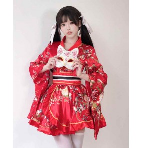 Women yukata kimono Dress Up photos nightclub Lady Japanese formal Robe traditional kimono Cosplay nightgown